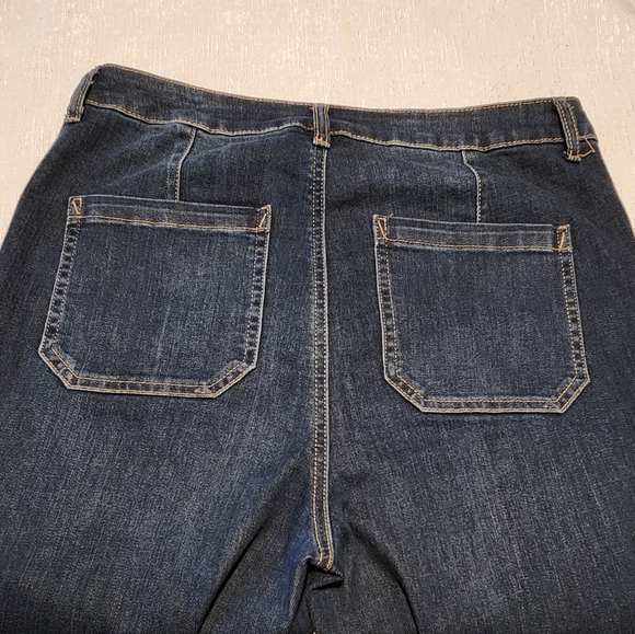 SINCERELY HULES SIZE 11/30 Blue Flare Wide Leg Jeans - Picture 8 of 14